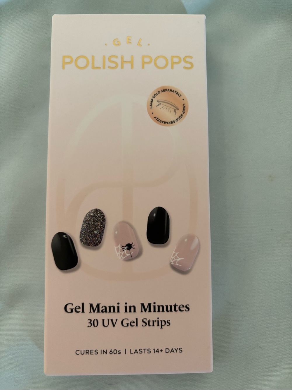 Gel Mani in Minutes UV Gel Strips - Black & Light Pink